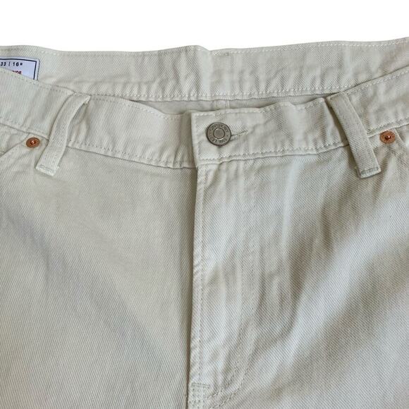 GAP Plus Size 33R Low Stride Relaxed Wide Leg Jeans in Birch Ivory Casual NWT - Picture 11 of 16